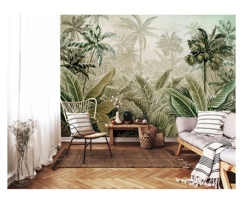 Fototapeta 3D Jungle Gozd 400x280 cm Modern Vlies Tapeta Spalnica Dnevna Soba - 2