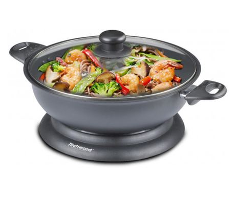 Wok electric Techwood TWF-306, 3.6L, 1400W, bol detasabil Ø32x8