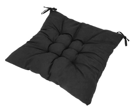 Perna decorativa, pentru scaun, bumbac si burete, 40x40 cm, Gonga® Negru