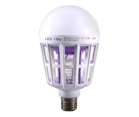 Žarulja 2u1 KlaussTech, s UV lampom protiv insekata, snaga 15W, bijela