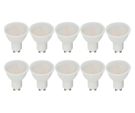 Σετ 10 Λάμπες Spot Led Gu10 V-tac Samsung Chip - 10w (80w), 1000 Lm, Θερμό Λευκό Φως