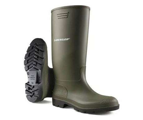 Защитни ботуши Pricemastor, от PVC, устойчиви на киселини Dunlop 380VP, зелени 43
