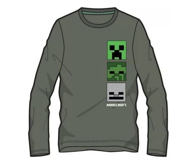 Minecraft gyerek hosszú ujjú póló szürke creeper 6 év