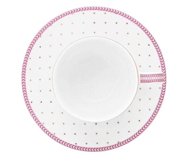 Φλιτζάνι εσπρέσο με πιατάκι, Pip Studio, Dots Gold Pink, 120 ml, συλλογή Jolie