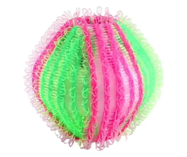 Set 6 bile cu role pentru indepartat scame masina de spalat si uscator, Gonga® Roz/Verde