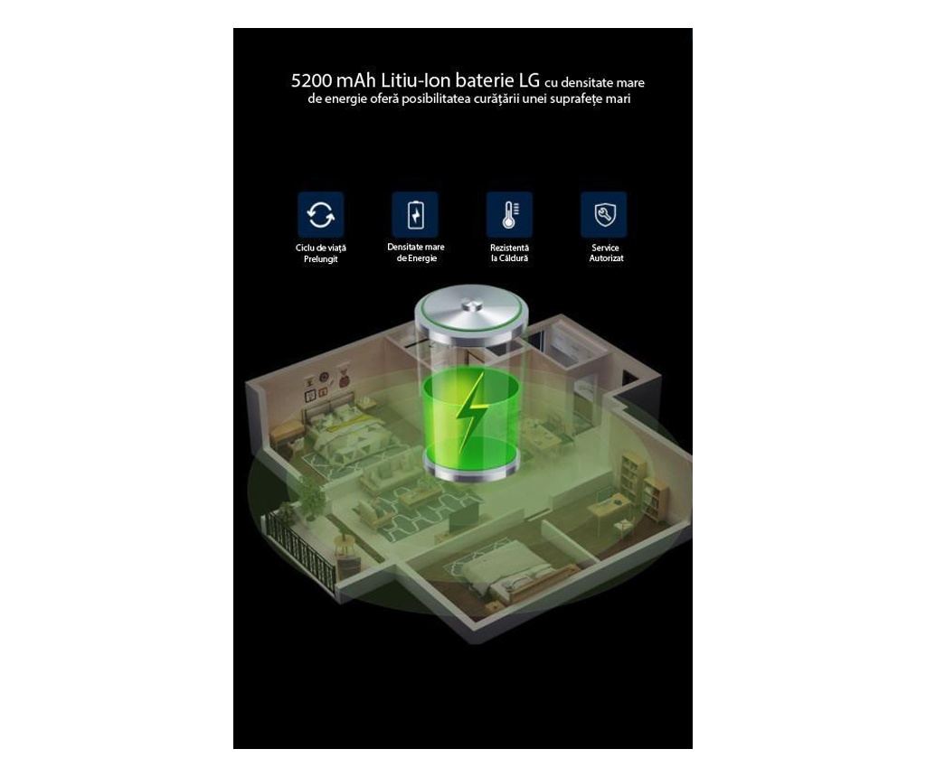 Σκούπα Ρομπότ Magnum 3000, Ισχυρή μπαταρία LG Li-Ion 5200 Mah, Λάμπα Uvc Σφουγγαρίστρα Χάρτης Εμπόδια λευκό - 8