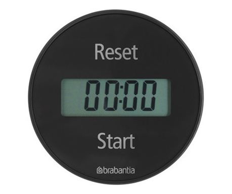 Кухненски таймер Brabantia 107789, Дигитален дисплей, Магнит, Хронометър, Тъмносив