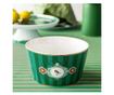 Bol din porțelan, Pip Studio, Stripes Green, 15 cm, colecția Love Birds