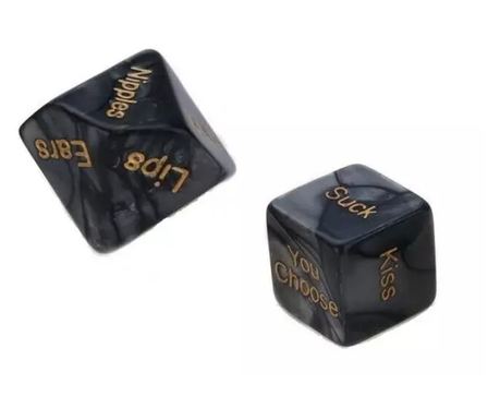 Set 2 zaruri erotice pentru adulti, cu parti ale corpului, Gonga Negru