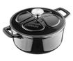 Oala antiaderenta din fonta Navaris pentru plite/cuptoare - 24 cm - 3,5 l - negru, 48777.01.01