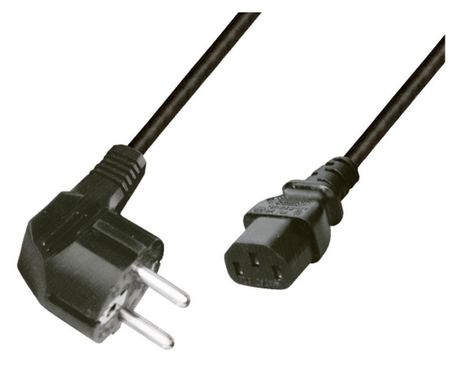 Home N 5X számítógépes hálózati csatlakozókábel, 3 x 0,75 mm2 hálózati vezeték, 2m, 250 V/ max. 6 A / max. 1380 W