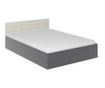 Pat haaus Malmo, 200 x 140 cm, saltea spuma inclusa, Stejar Alb/Antracit