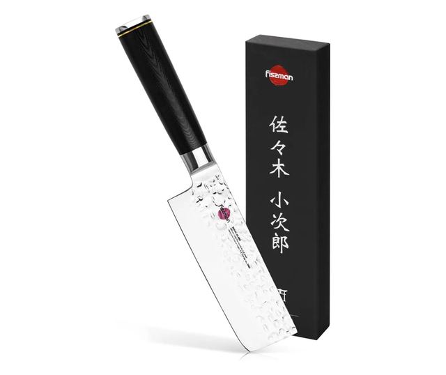 Nakiri kés Fissman-Kensei Kojiro, acél AUS-8, 14 cm, ezüst/fekete