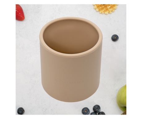 Pahar din silicon, AppeKids - Bubble Beige