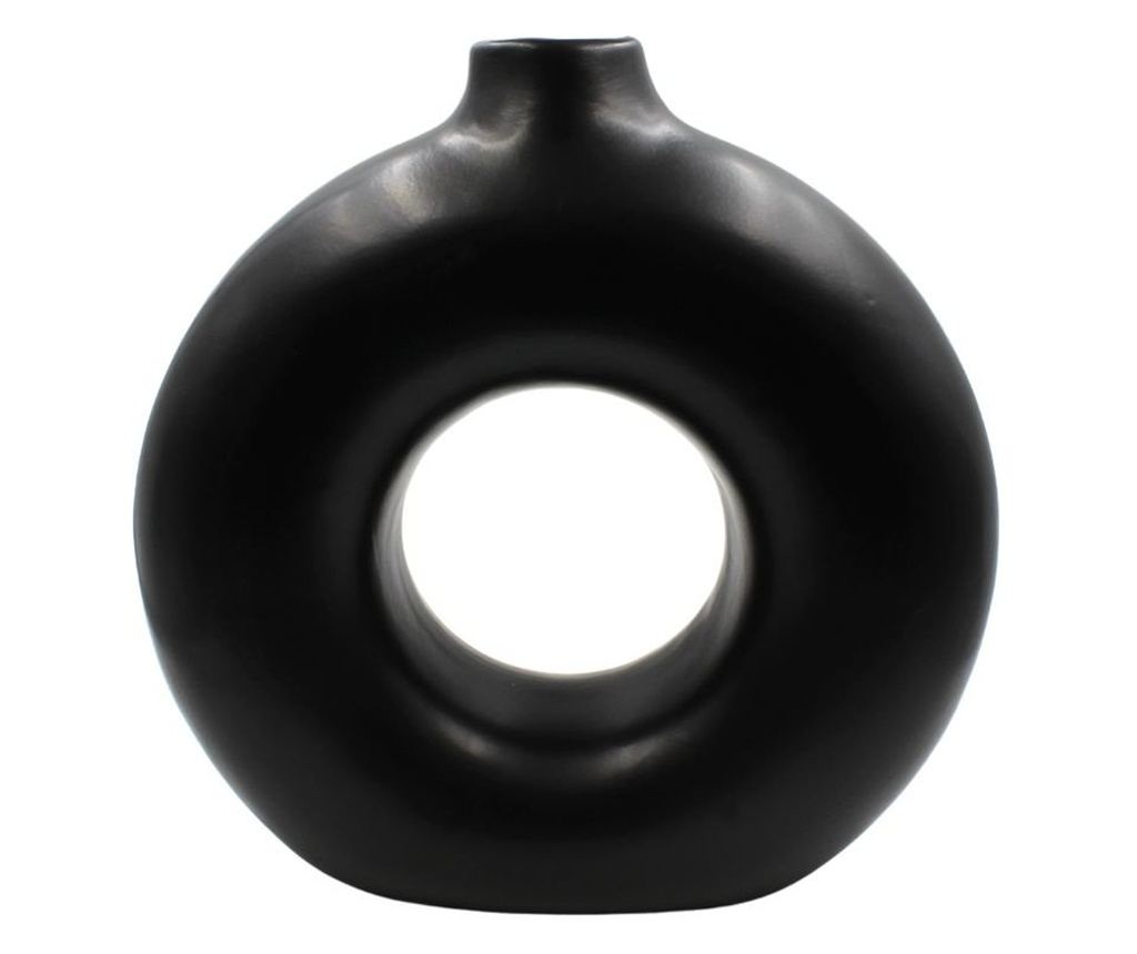 Vază decorativă, din porțelan, Arti Casa, 31 x 10,5 x 31 cm, negru - 5