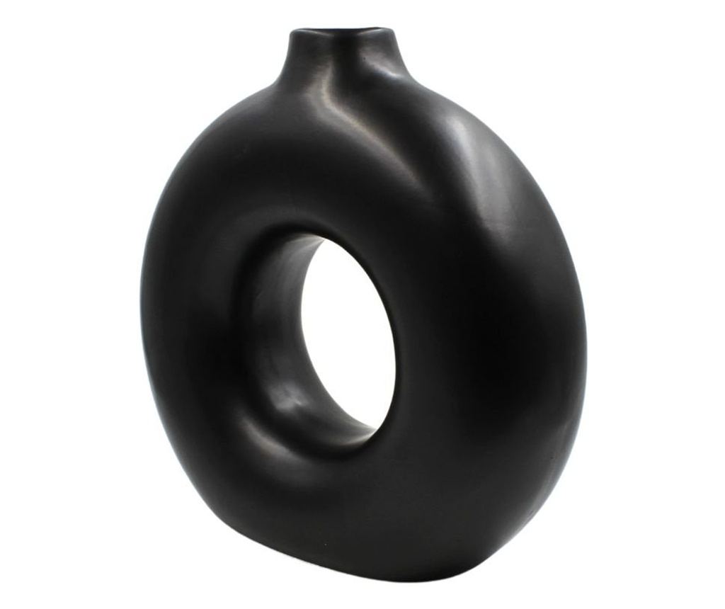 Vază decorativă, din porțelan, Arti Casa, 31 x 10,5 x 31 cm, negru - 4