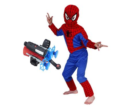 Souprava kostýmů Spidermana S, 100-110 cm a přísavný odpalovač