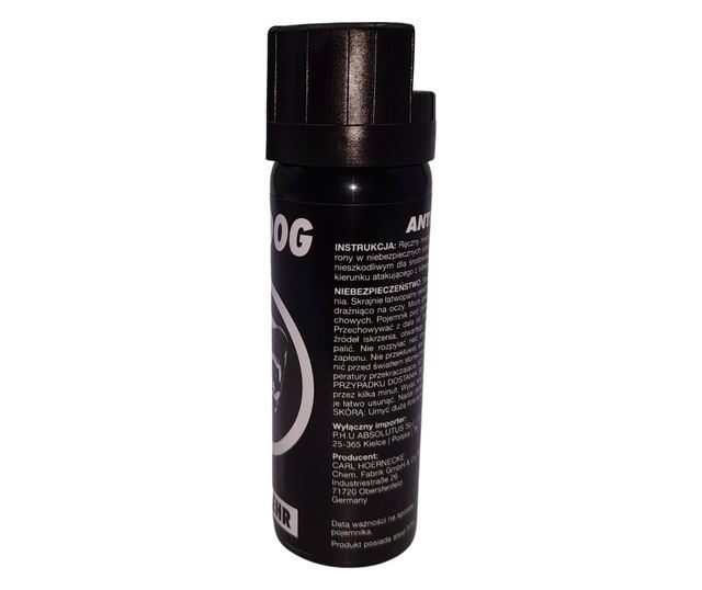 IdeallStore® sprej za papar, Tier Defence, raspršivač, samoobrana, 63 ml, crna