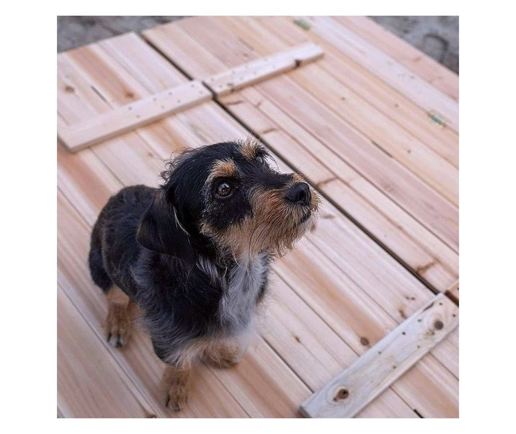 Velké dětské pískoviště s lavičkami a skládacím víkem GINGER HOME 157x157x21cm, dřevěné - 8