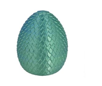 Figurina Sani,  Ou de Dragon 90 x 115 mm,  Albastru deschis, Verde