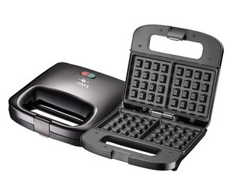 Aparat pentru preparat vafe LENTZ 29023, 750 W, placi antiaderente, negru
