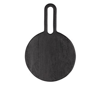 Decoratiune perete lemn mango negru Eliot 40x60x1.75 cm