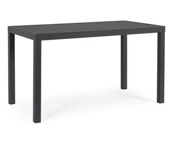 Antracitszürke alumínium asztal Hilde 130x68x75 cm