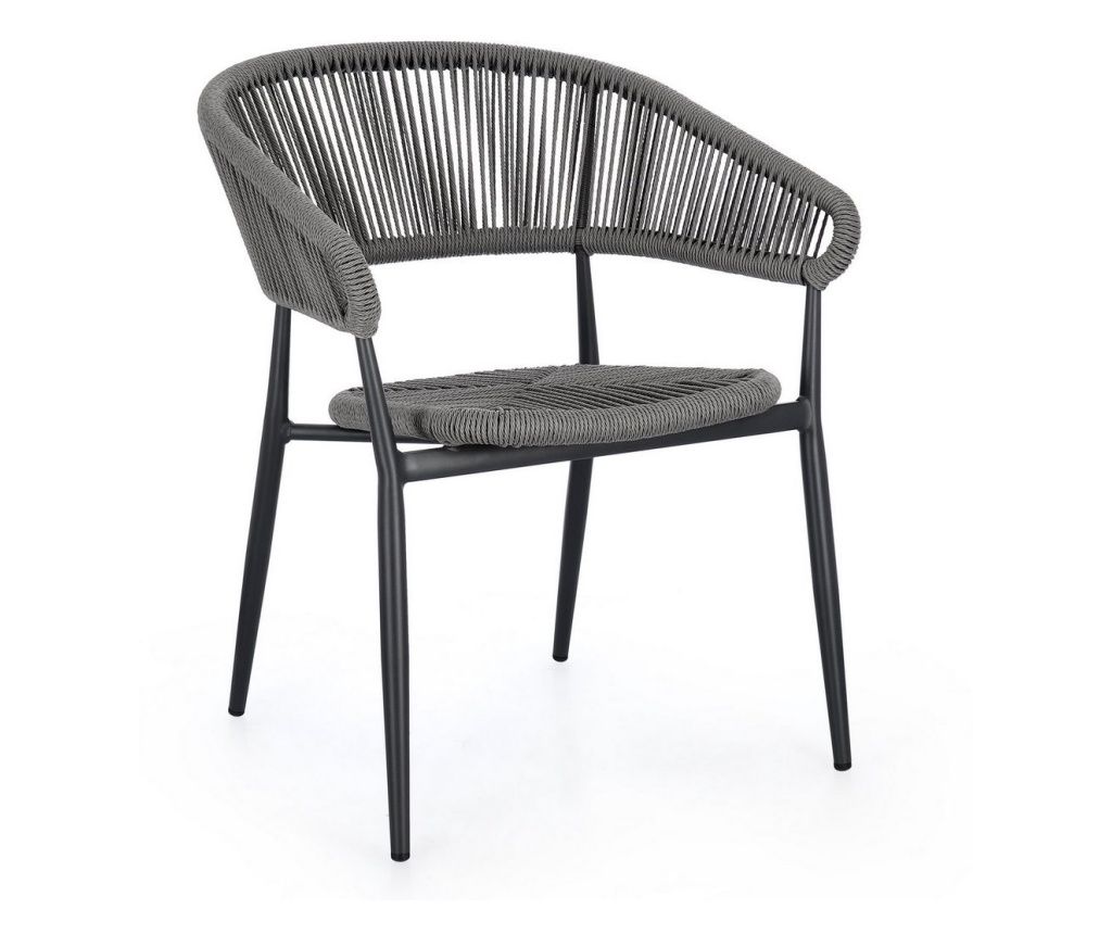 Σετ 4 γκρι καρέκλες Algaida 62x64x76 εκ.