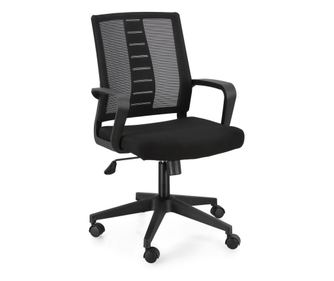 Črni pisarniški stol Roman 62x55,5x93,5/103 cm