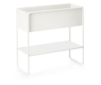 Cvetlični stojalo Madelyn White Steel 45x18x44 cm
