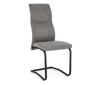 4 darabos Thelma fekete acél és szürke szövet szék szett, 43,5x62x102 cm