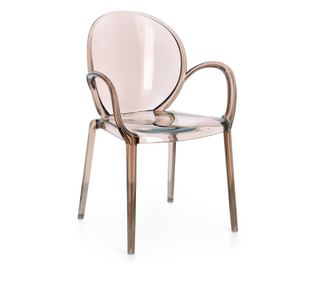 4 darabos Camilla átlátszó barna polikarbonát szék szett 58x52x87 cm