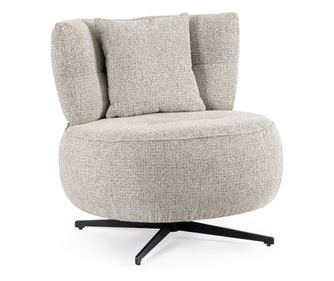 Gonnie fekete acél és szürke szövet fotel 80x93,5x96,5 cm