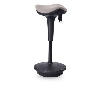 Állítható magasságú szék, fekete acél, bézs szövet, Caleb 34x65,5/83,5 cm