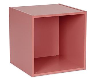 Rózsaszín MDF fa polc 35x35x35 cm