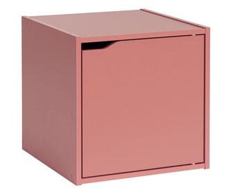 Rózsaszín MDF fa polc Cube 35x35x35 cm