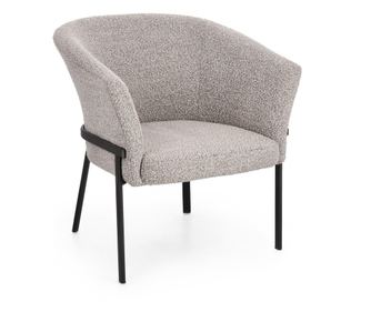 Puka fekete acél és szürke szövet fotel 70x71x78 cm