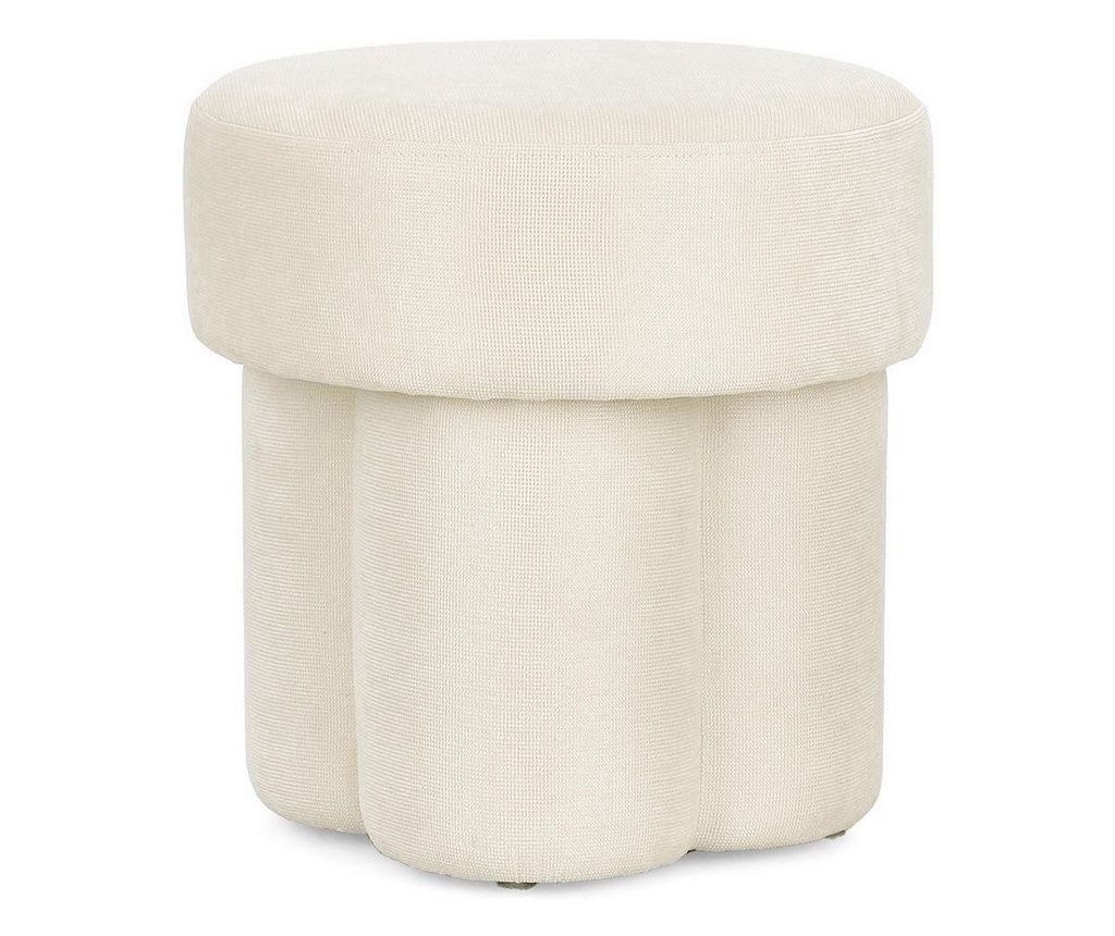 Glenda bijela tabure od tkanine 42x42x43 cm