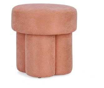 Taburet Glenda Peach Pink Fabric 42x42x43 cm