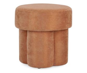 Narancssárga textil puff Glenda 42x42x43 cm