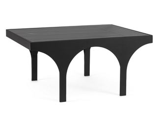 Fekete acél és üveg dohányzóasztal Archie 80x60x38 cm