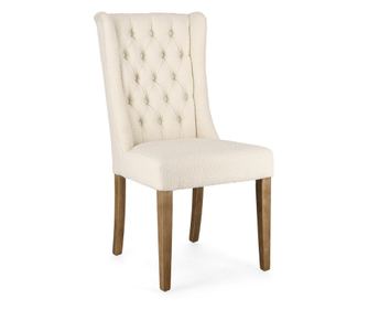 2 darabos barna fa szék szett természetes szövettel Columbia 51x63x104 cm