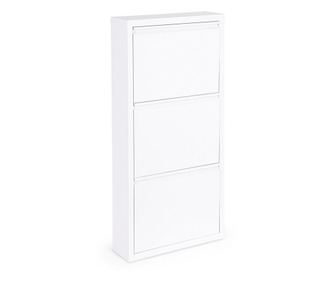 Fehér acél cipősszekrény Eyvin 50x15x106 cm