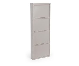 Taupe színű Eyvin acél cipősszekrény 50x15x139,3 cm
