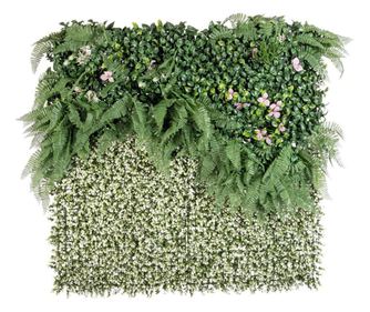 Zöld és fehér műnövény panel 100x100 cm