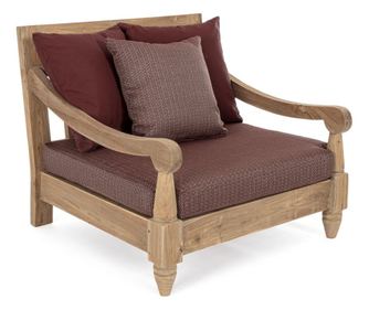 Barna fa fotel bordó textil Bali 90x90x81 cm