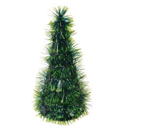Zöld műanyag karácsonyfa 12x25 cm