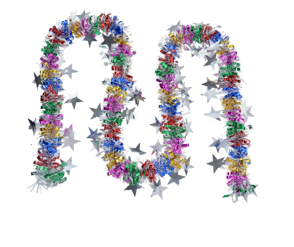 Ghirlanda Craciun plastic multicolor 200 cm