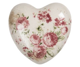 2 darabos kerámia szív dekoráció szett 11x11x4 cm