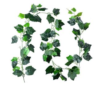 Mesterséges zöld levélfüzér 20x10x220 cm